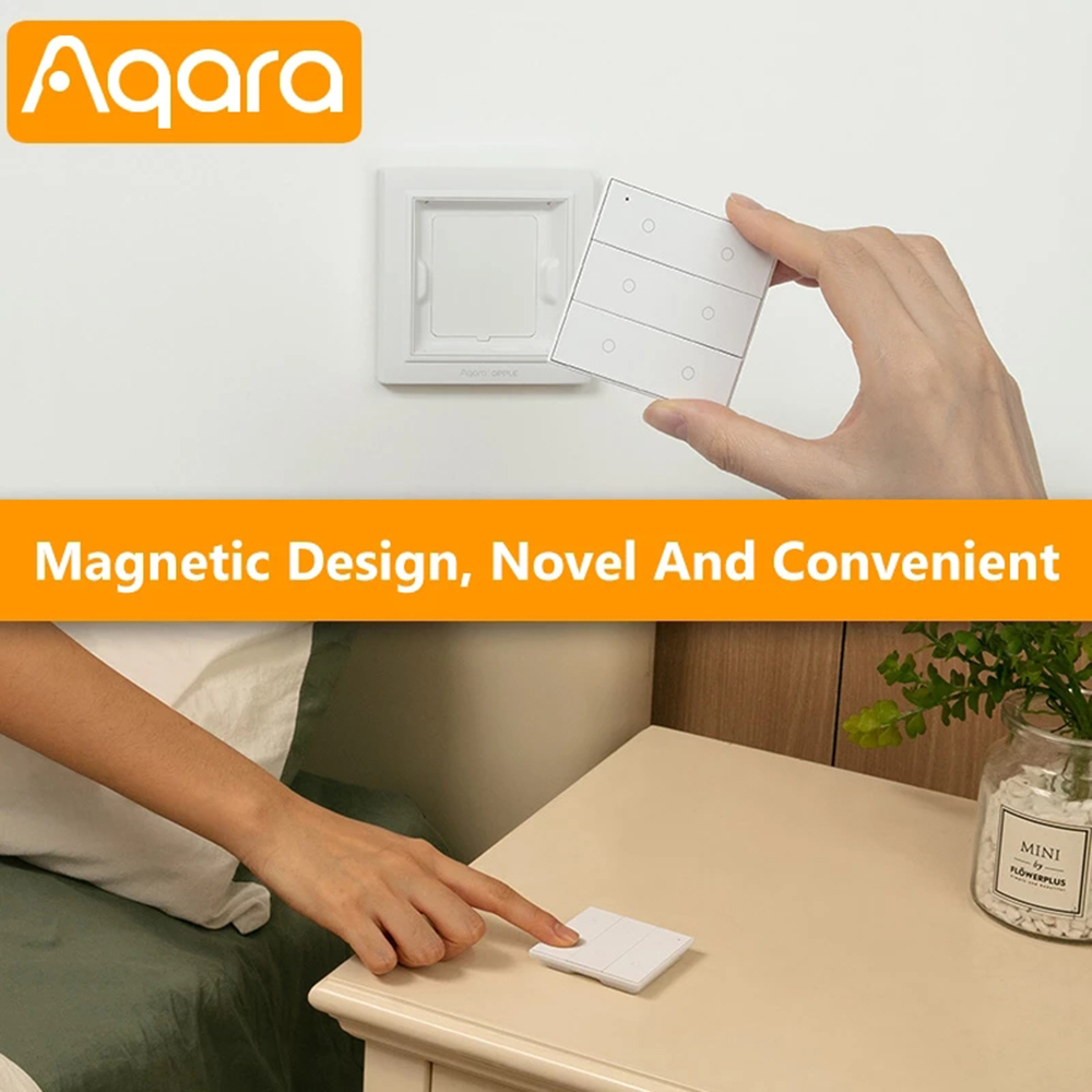 

Aqara Opple Wireless Switch Magnetic Smart Light Switch App Control Wall No Wiring Required for Mihome Mijia