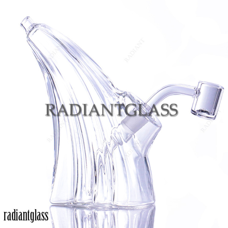 

6.5'' Tall UNIQUE Wave BUBBLER Glass Bong Hookah Water Pipe Dab Rig