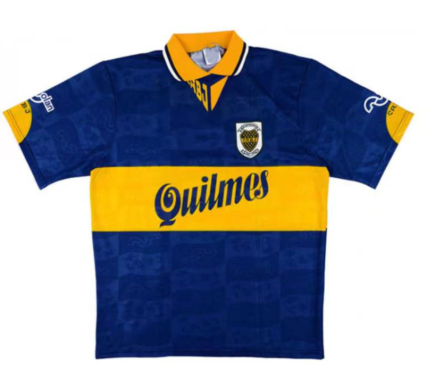 

1995 Boca Juniors Retro Soccer Jerseys Maradona CANIGGIA Home Blue Vintage Jersey For Men, 95 home