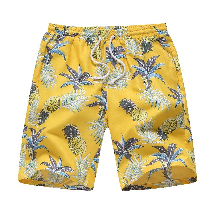 

Men Fruit and Palm Tree Print Shorts summer men' casual Hawaiian beach shorts, St101