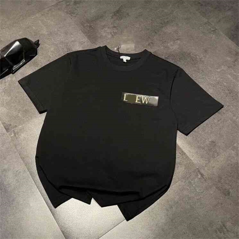 

66% OFF High Quality new spring and summer fashion Luojia smiling face back embroidery simple comfortable breathable couple short sleeves, Black