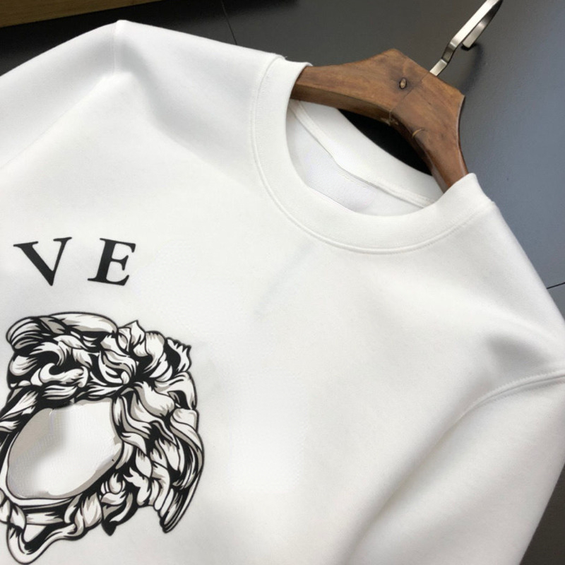 

Men's Hoodies & Sweatshirts DesignerMens Hoodie Sweatshirt V designer sweater Medusa Long Sleeve tshirt women Neck Sweater 001 3UBU, White-2