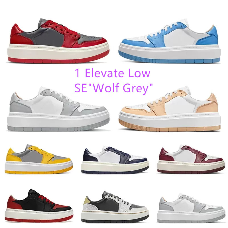 

NEW Arrival Mens 1 1s Low Elevate SE "Wolf Grey" Basketball Shoes Jumpman  Women Sneakers University Blue Unc Yellow Onyx Bred Sport Trainers Jordon Size 36-46 US 12, 2422285