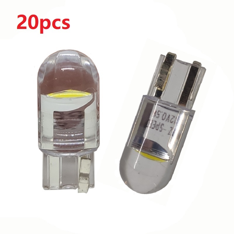 

New 20PCS New T10 W5W WY5W 168 501 2825 LED Car Wedge Parking Light Side Door Bulb Instrument Panel Lamp Auto License Plate Lights
