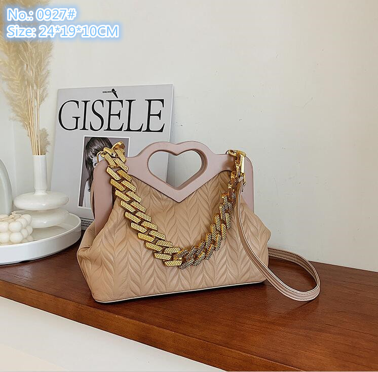 

Wholesale ladies leather shoulder bags summer personality wooden fashion handbag trend diamond chain bag small fresh striped mobile phone coin purse 9 colors, Fuchsia-0927#