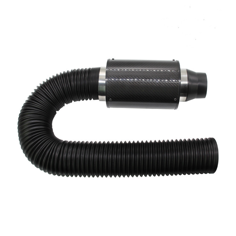 

Universal Racing Carbon Fiber Cold Feed Induction Kit Air Intake Filter Box with Fan