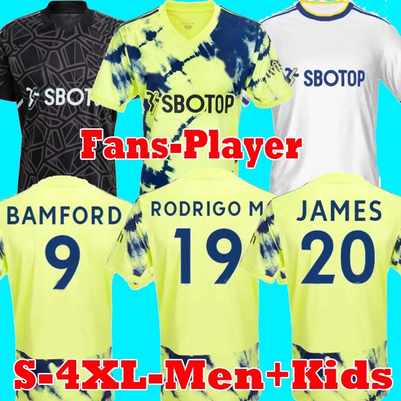 

S-4XL 22 23 BAMFORD away Soccer Jerseys HARRISON 2022 2023 Leeds Unitedes JAMES MESLIER Uniforms Men kids goalkeeper football shirt player fans, 22 23 away player