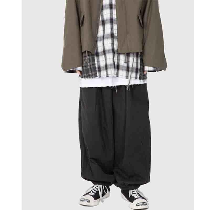 

Men's Pants Corset Japanese Harajuku Loose Wide Leg Large Size Lantern For Men And Women Youth Trend Casual, Black