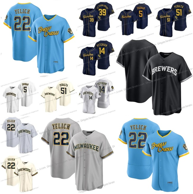 

22 Christian Yelich 2022 City Connect Brewers Jersey 2021 Luis Urias Willy Adames Kolten Wong Rowdy Tellez 24 McCutchen 71 Josh Hader Mens Womens Youth Custom, Mens coolbase