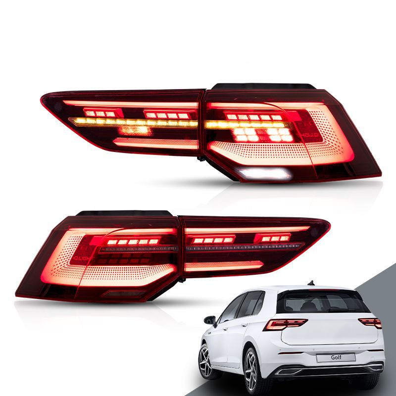

Car LED Taillight Accessory For VW GOLF MK8 Daytime Running Brake Reverse Rear Lamp Streamer Lighting
