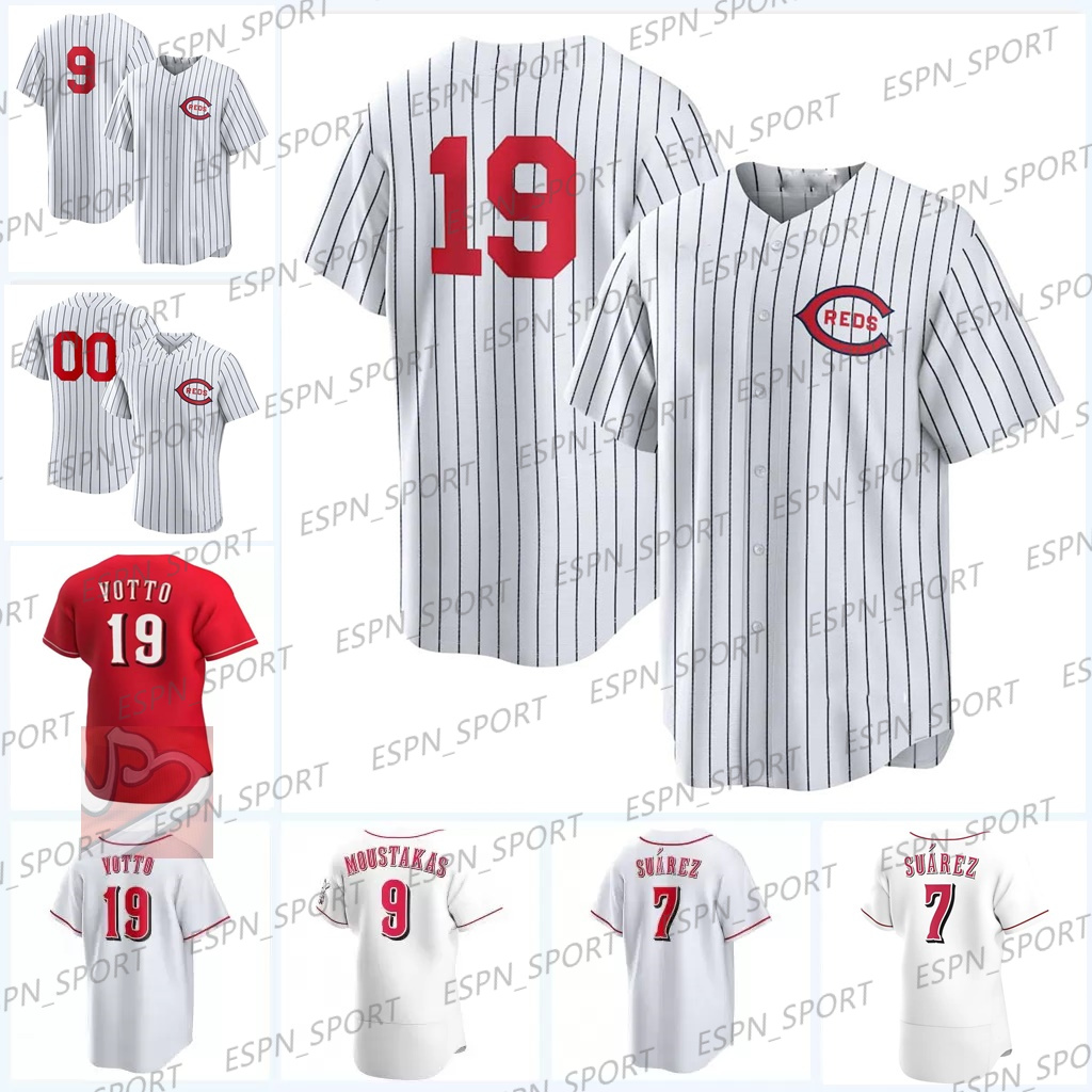 

Joey Votto 2022 Field of Dreams Reds Jersey 6 Jonathan India 21 Hunter Greene 33 Aramis Garcia 7 Eugenio Suarez 9 Moustakas 3 Albert Almora Jr. 28 Pham 17 Kyle Farmer, Women coolbase