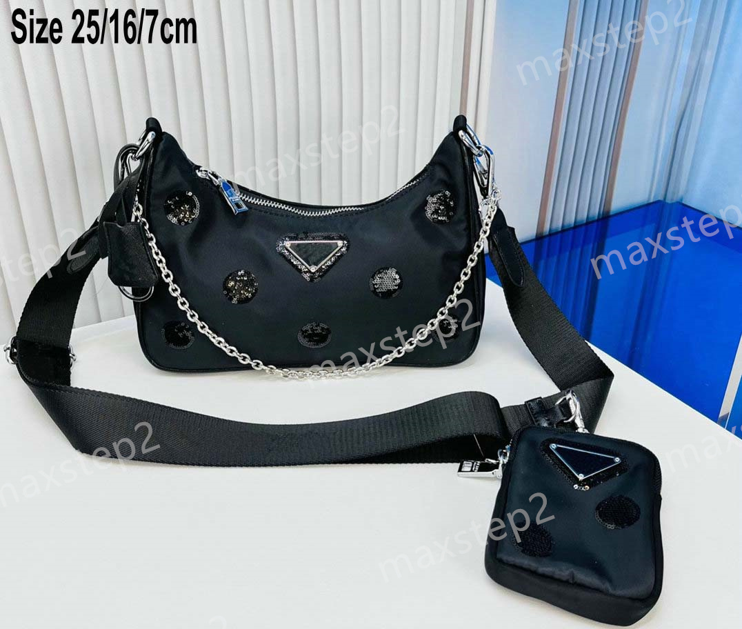 

22ss Mini Re-edition 2005 Edition Bag Hobo Bags for Women Shoulder Bags Lady Chest Pack Tote Chains Luxury Handbags Purse Style Nylon, 01