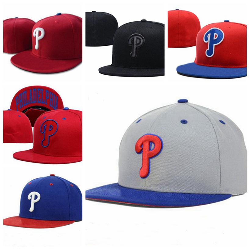 

Newest 6 styles Phillies P letter Baseball caps wholesale Women Men hip hop Gorras sports Casquette Fitted Hats