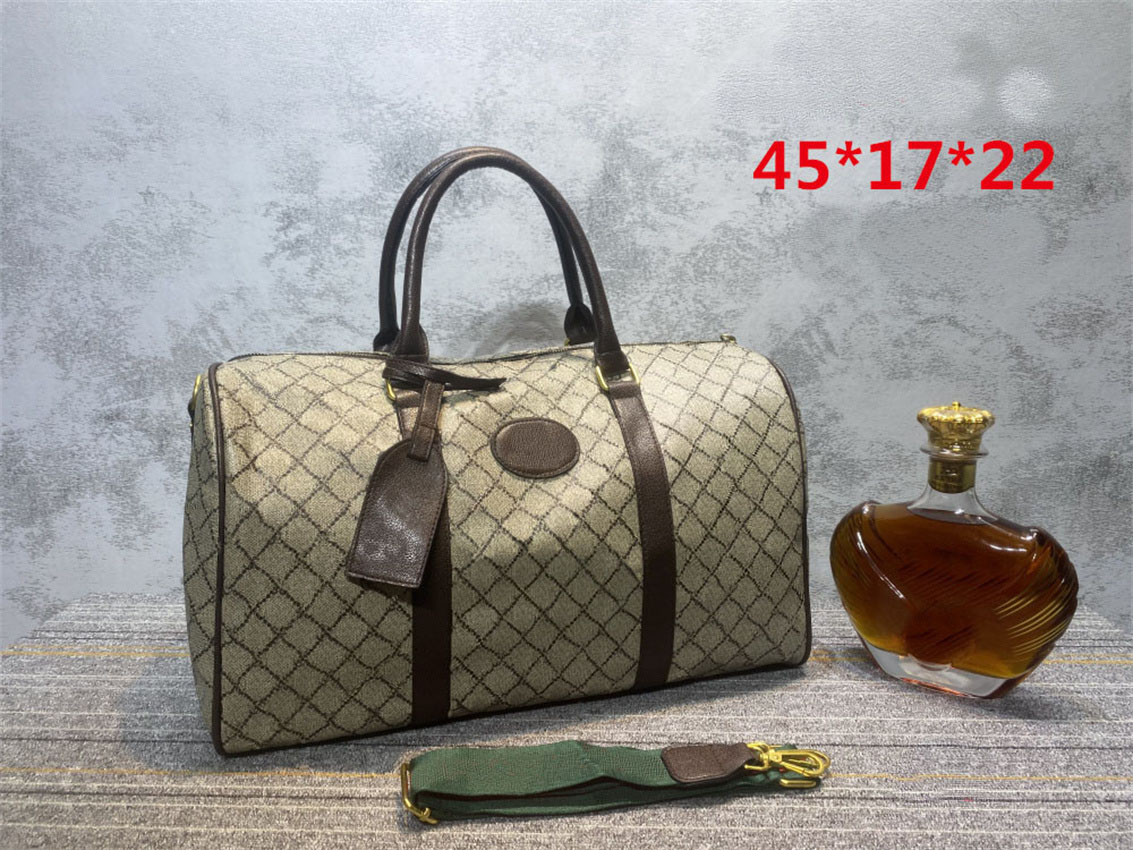 

WF Designer 2G Ophidia duffle Travel Bags men women High quality leather luggage handbags Outdoor Crossbody Shoulder Bags large capacity letter print wallets 45cm, Size :45*17*22cm