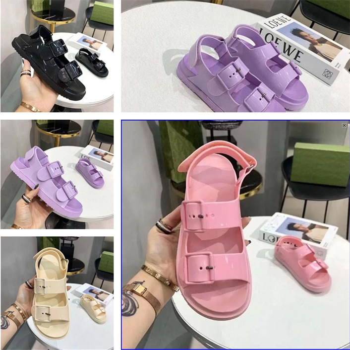 

Sandals slipper Foam Runners Bags Designer Women Rubber Patent Leather It is a kind of shoes that can be matched with clothes at will -41, Blue