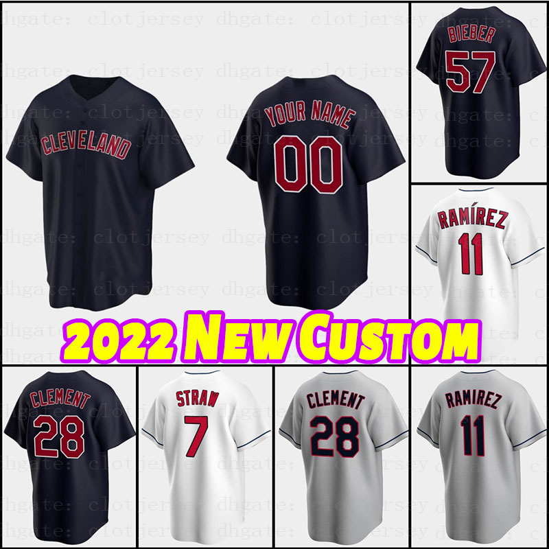 

Cleveland 2022 New Guardians Baseball Jersey 11 José Ramírez 57 Shane Bieber 42 Jackie Robinson 33 Logan Allen 44 Bobby Bradley 2 Yu Chang 28 Ernie Clement 6 Owen Miller, As shown