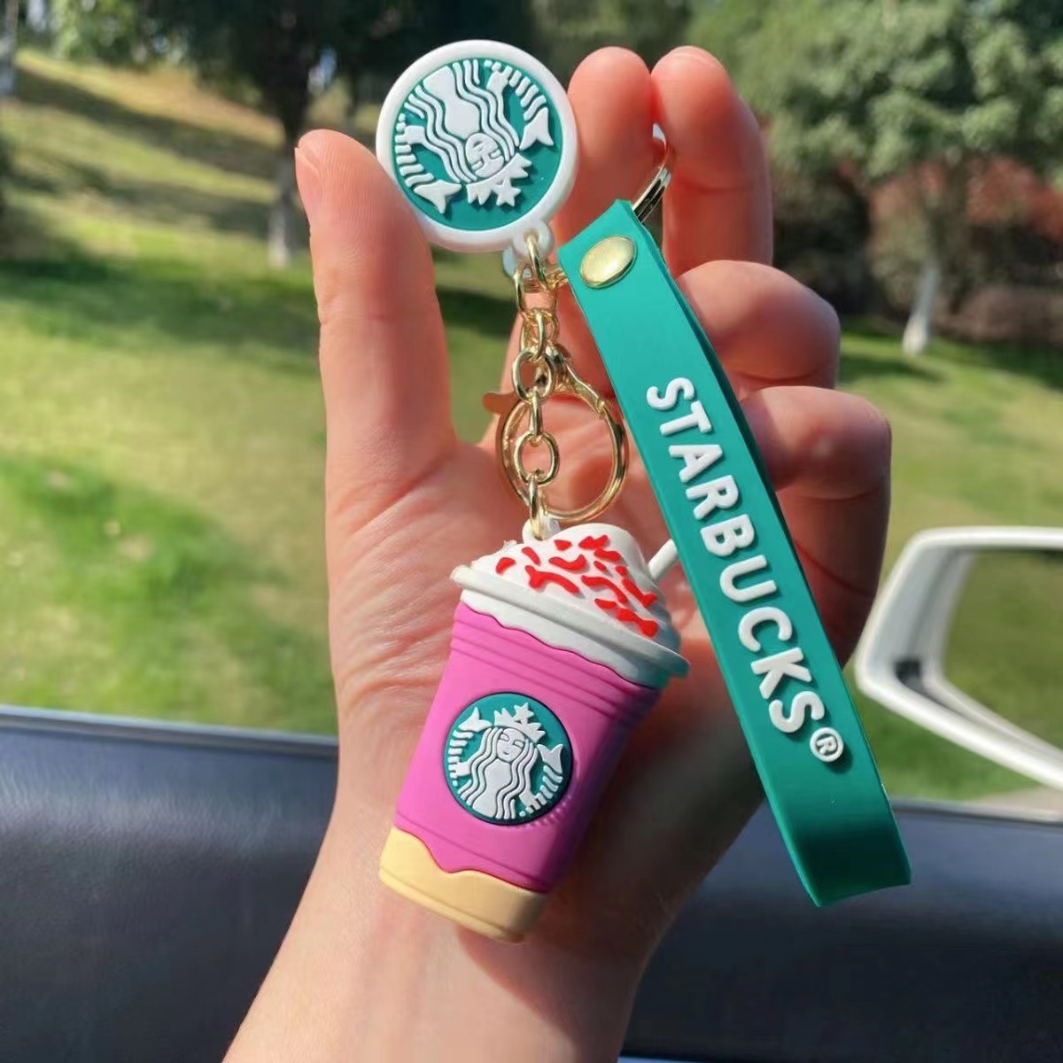 

Party Favor Cute Starbucks Keychain Couple Key Ring Pendant gift poduct