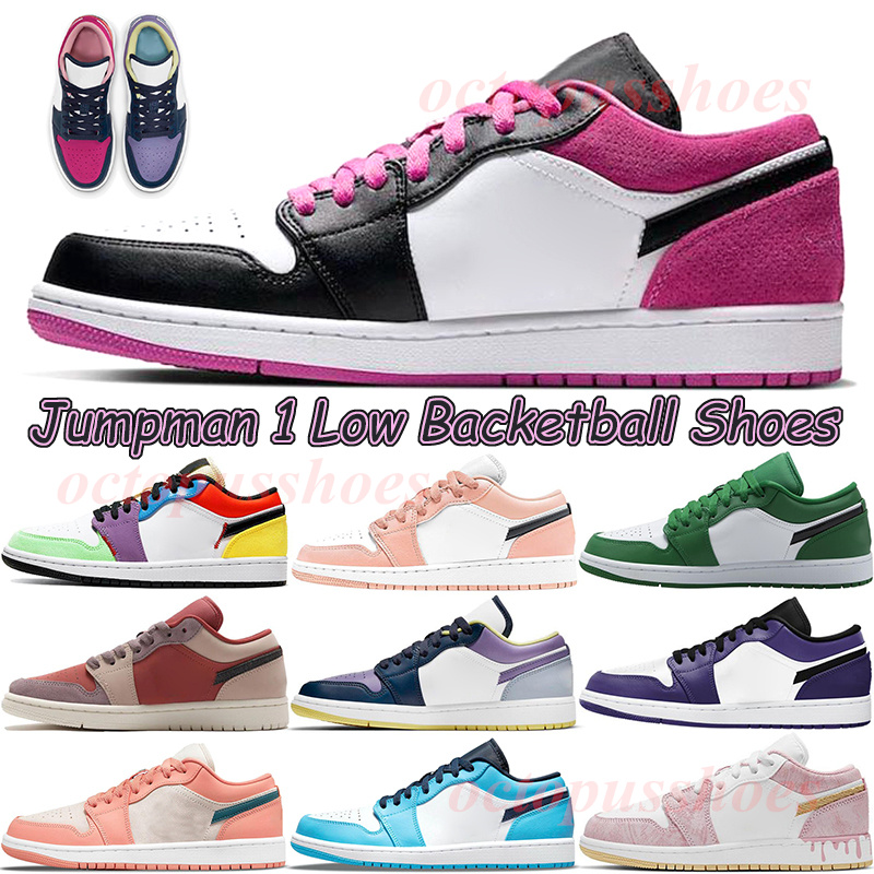 

Jumpman 1 Men Women Low basketball shoes Mid Arctic powder Celtic OG 1S designer mens Color stitching Colorful mosaic Court Purple Laser Blue sneakers Eur 36-46, Please leave a message