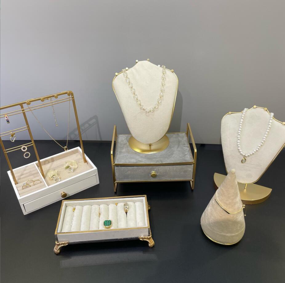 Jewelry rack photography props Storage Holders ornaments ins wind necklace earrings jewelry pendulum decoration show shelf-image-756860797