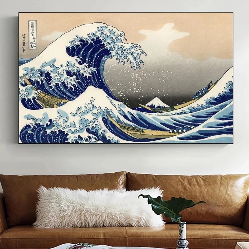 

Abstract The Great Wave Surfing Poster Seascape Exhibition Canvas Painting Poster and Prints Wall Art Vintage Picture Home Decor