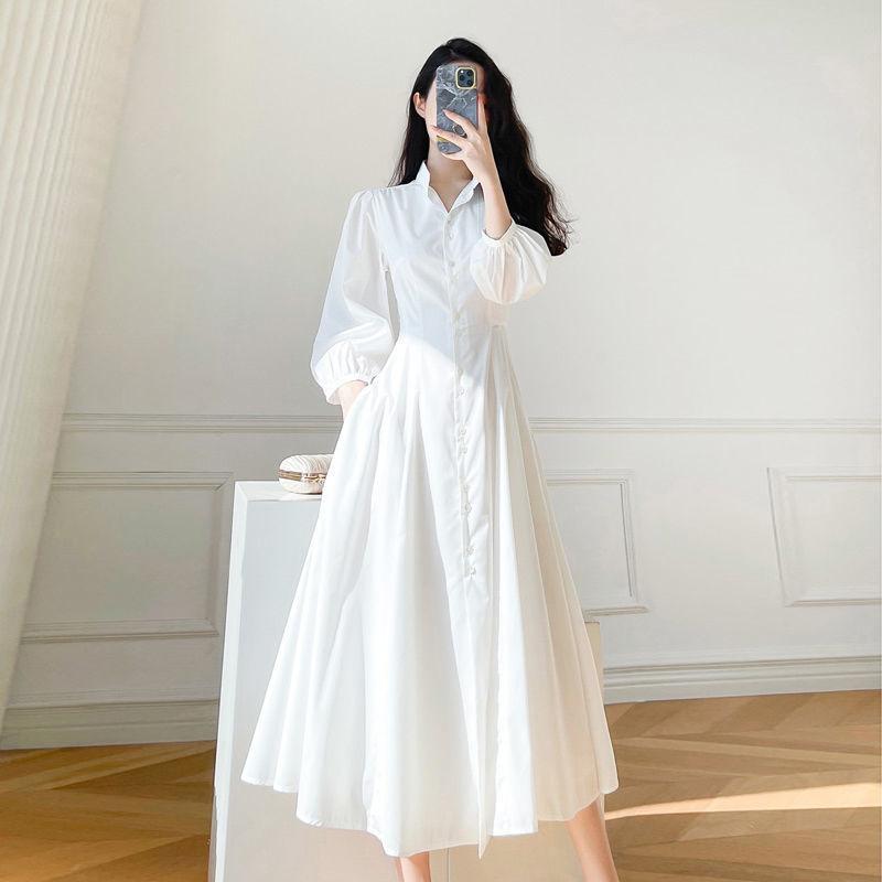

Casual Dresses Fashion Irregular Shirt For Women Long Sleeve High Street Solid Color Woman Dress White Spring Clothing 2022 Robe E119Casual