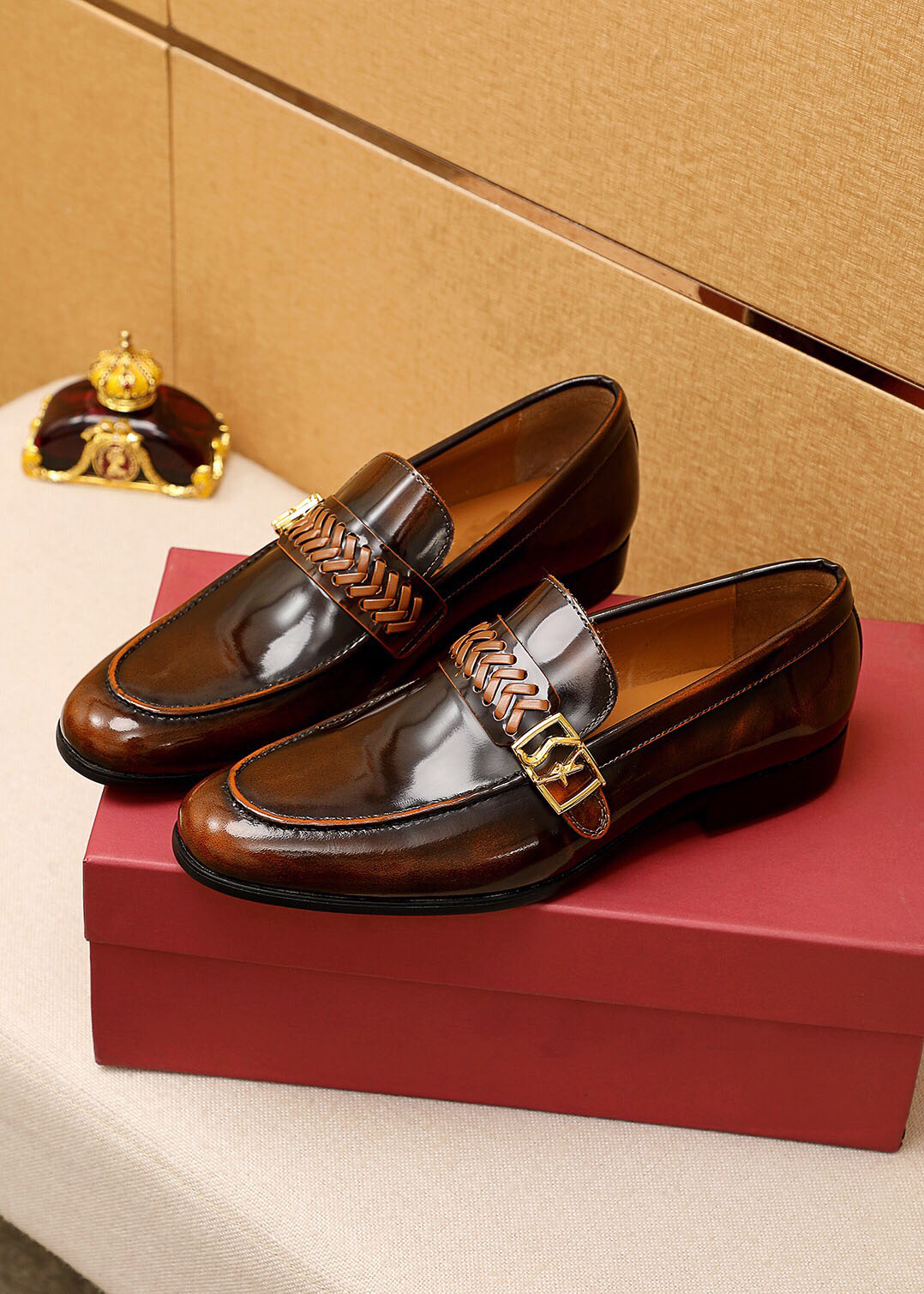 

2022 Men's handmade genuine leather party dress shoes formal office high quality brand designer business oxfords size 38-45, Black 1