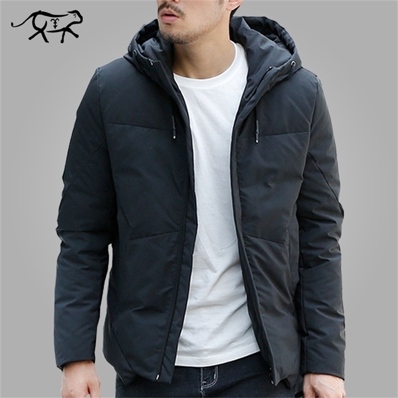 

Winter Jacket Men Warm Padded Hooded Overcoat Fashion Casual Brand Down Parka Male Jacket And Coat Hoodies Outerwear Plus Size 201201, Black