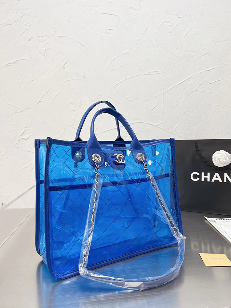 

2022 latest designer spring and summer beach bag multicolor pvc jelly shoulder bags, Blue