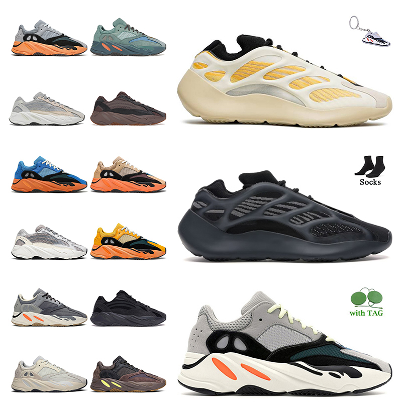 

380 Safflower Running Shoes For Women Mens 700 V3 Runner Sneakers Alvah Solid Grey Wash Orange Faded Azure Cream Azael Cloud White Static Magnet Trainers Sports 36-46, B37 calcite glow 36-46