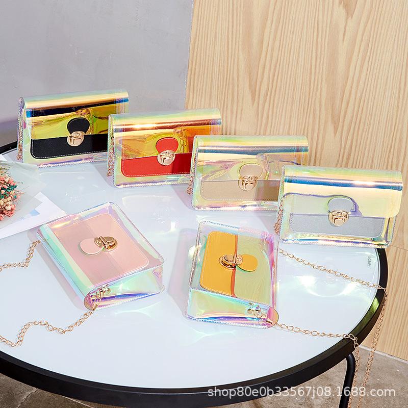 

Evening Bags Women Shoulder Bag Fashion Laser Transparent Crossbody Messenger Beach 2022 Design Handbag And Purse Girls, Yellow