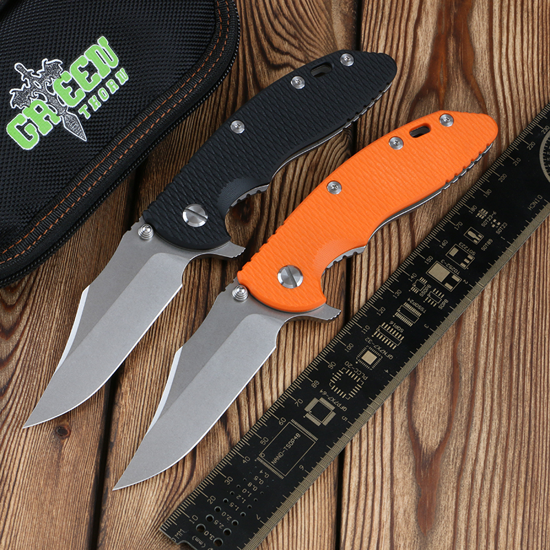 

Green thorn folding knife, xm-18, TC4 titanium + G10 handle K110 blade, practical EDC tool for outdoor camping and hunting