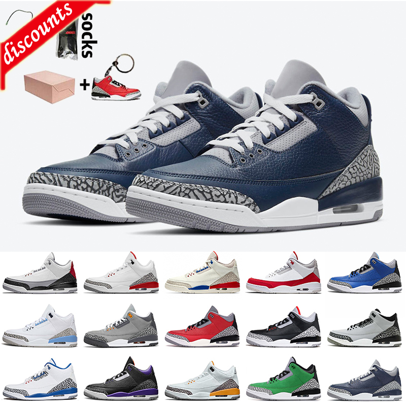 

With Box Georgetown Midnight Navy Jumpman 3 Mens Basketball Shoes 3s Cool Grey UNC Laser Orange Katrina Black Cement Tinker Hatfield, A31 sport blue 40-47