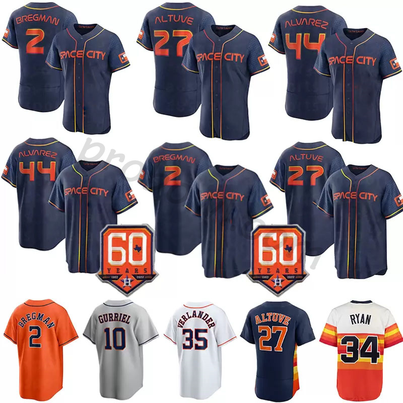 

Jose Altuve Astros City Connect Jersey Justin Verlander 2 Alex Bregman Michael Brantley Craig Biggio Kyle Tucker Jeremy Pena Bagwell 60th Baseball jerseys, Mens cool base+60th