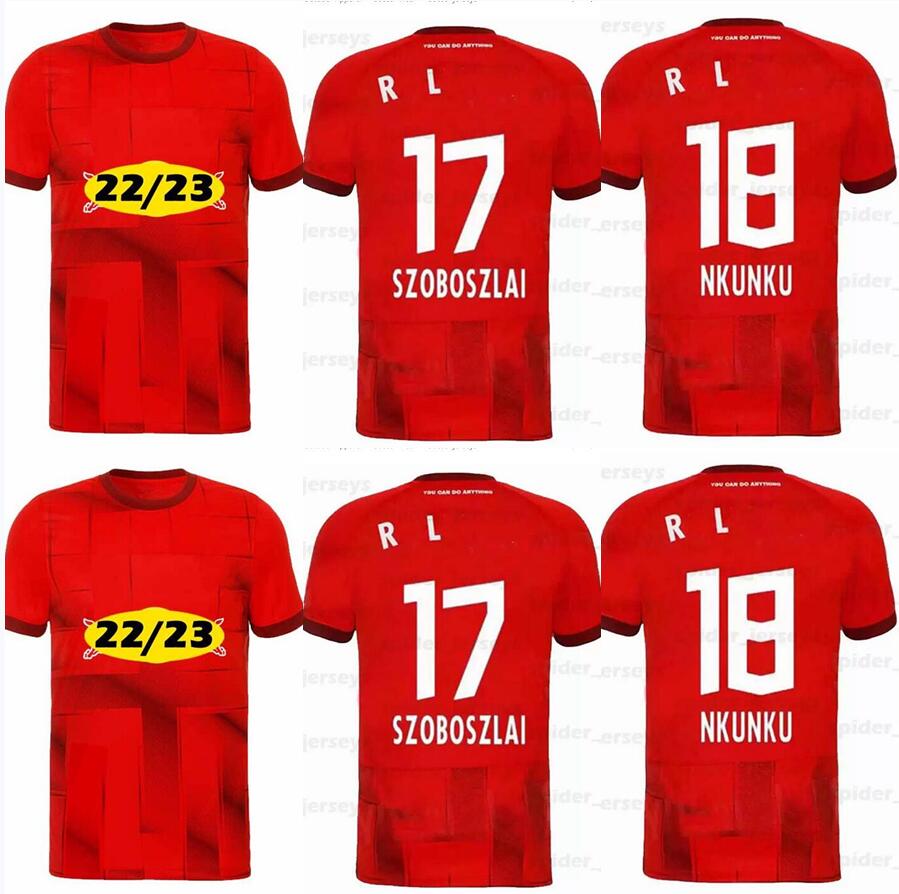 

2022 2023 RBL soccer jerseys Leipziges POULSEN FORSBERG 22 23 Bundesliga SABITZER camisetas de futbol men Football shirt, Red