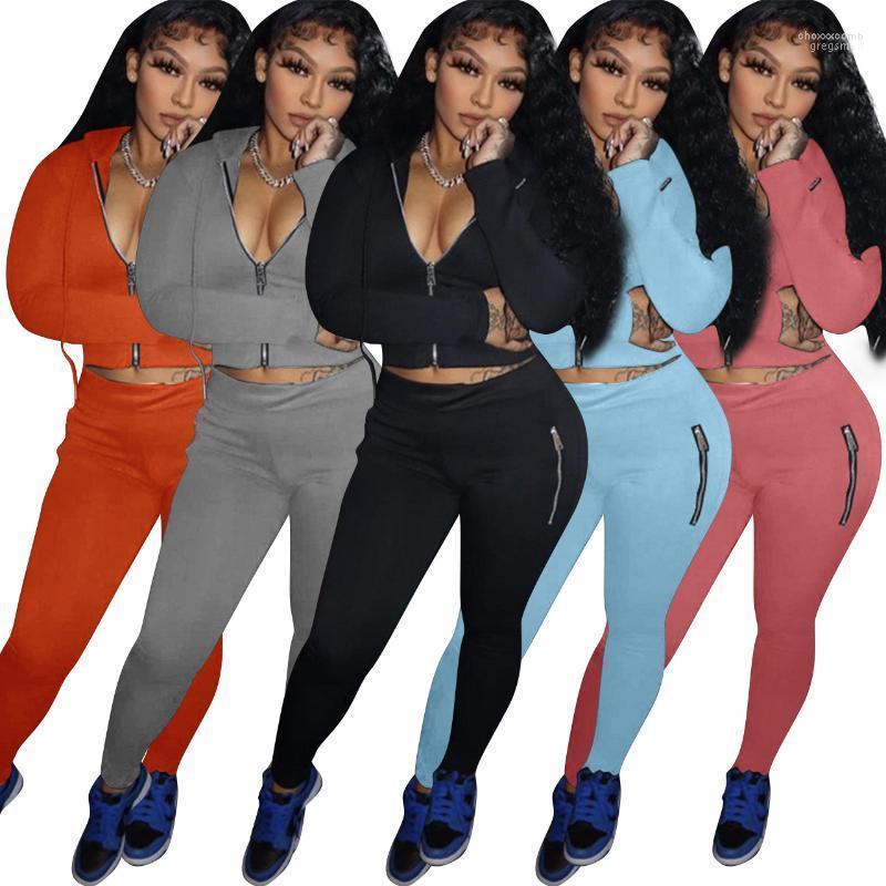 

Women' Tracksuits 2022 Autumn 2 Piece Set Tracksuit Women Quality Zipper Cardigan Casual Two-piece Hooded Sweatshirt Jogger Suits Female, Rose pink