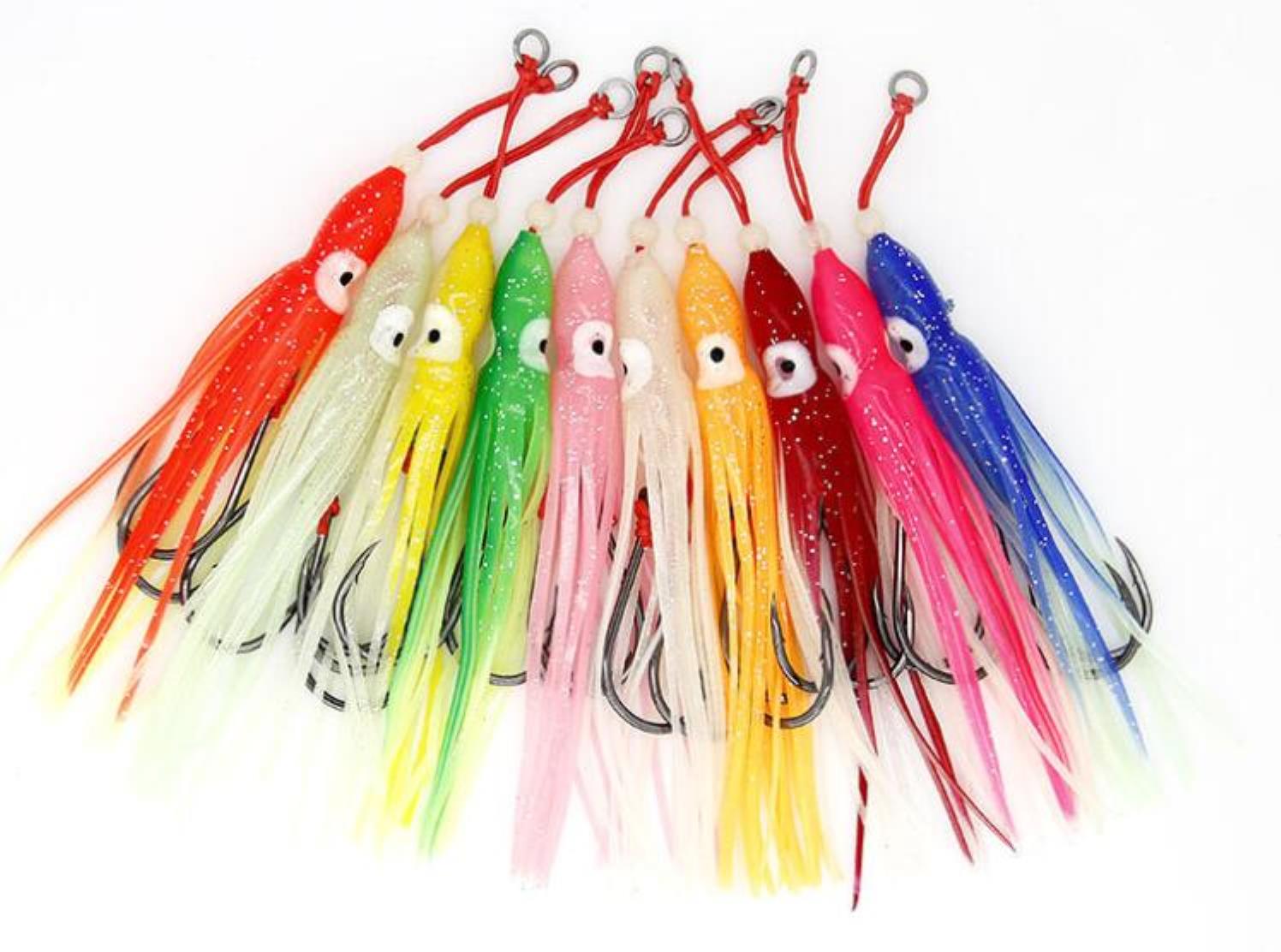 

2Pcs*12Cmdeep-Sea Seawater Fishing Lure Copper Head Octopus Squid Skirt Bait Big Game Marlin Tuna Ng Leurre 220115 Drop Delivery 2021 Baits