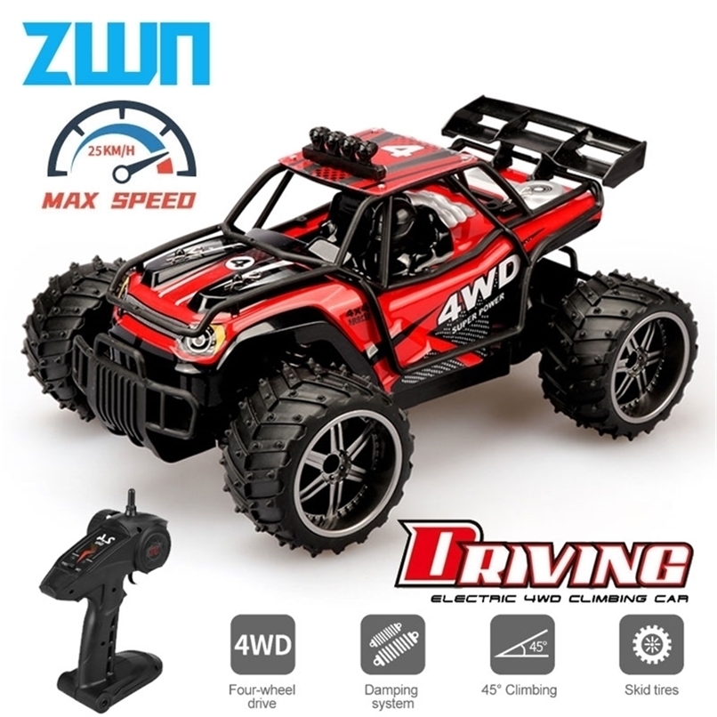 

ZWN 116 132 4WD RC Car With LED Lights 24G Radio Remote Control Drift OffRoad Driftmonster Trucks Toys for Boys 220630