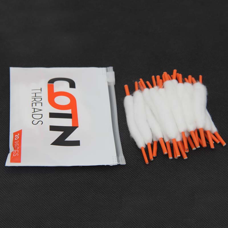 

COTN THREADS Vape Cotton Double-headed lace Prebuilt Coil Wire Cottons Strips Shoelace for RTA RDA RBA Atomizer Tank