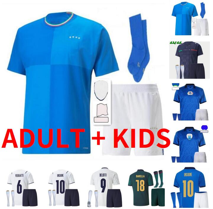 

adult kids kit 2021 2022 2023 CHIESA BONUCCI soccer Jerseys ItalyS Italia BARELLA SENSI JORGINHO INSIGNE VERRATTI 21 22 23 IMMOBILE CHIELLINI football shirts