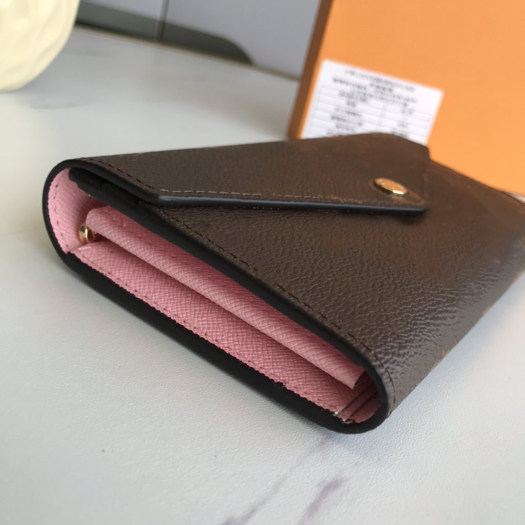 

Sarah Wallet Flap Button Genuine Leather Lady Long Wallets Designers Wallet Women Coin Purse