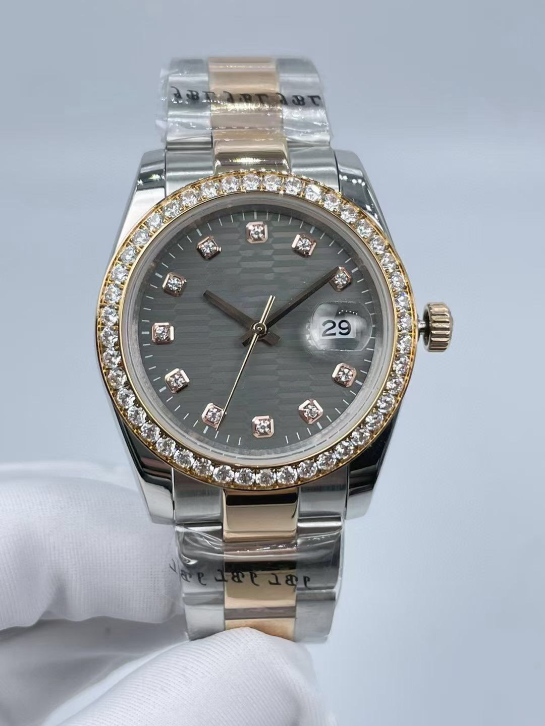 

36mm Womens Watch Automatic Mechanical Stainless Steel Strap Woman Watches Diamond Bezel Datejust Lady Ladies Wristwatch Couples Styles Man Wristwatches, Waterproof