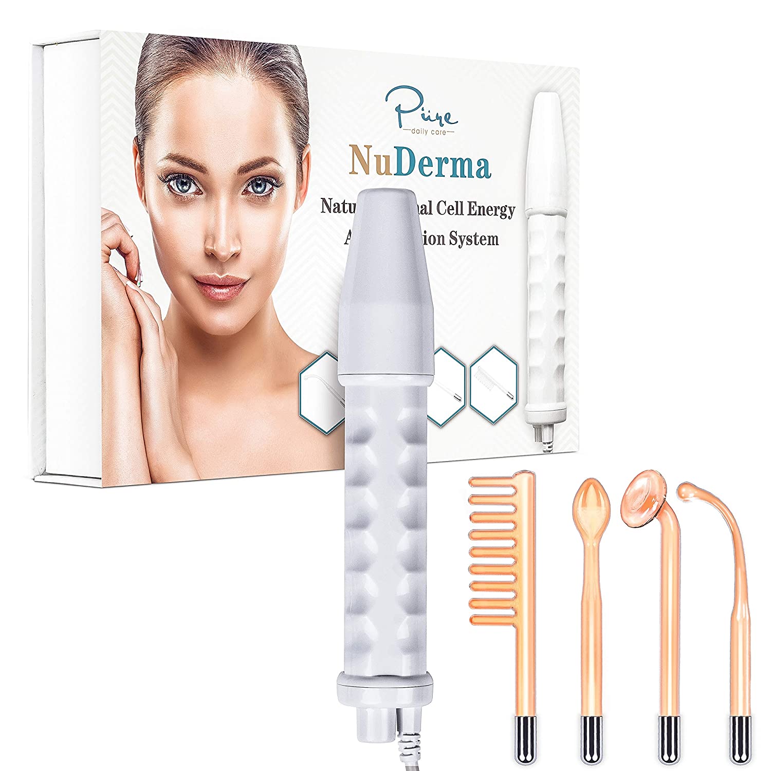 Portable Handheld Beauty High Frequency Skin Therapy Wand Machine Anti-Aging Skin Tightening Wrinkle Reducing Dark Circles Removal Blemish Contro-image-767361018