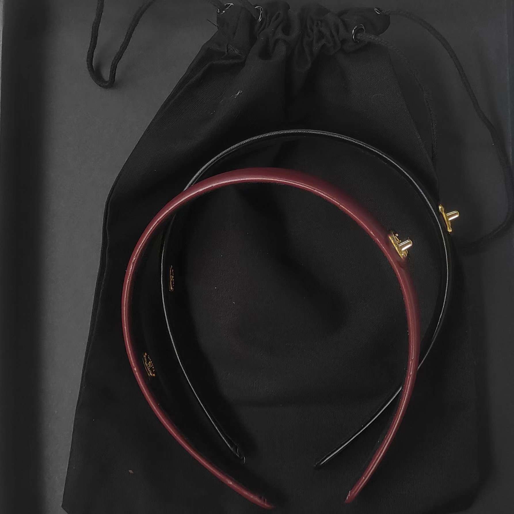 

fashion Three color leather Headbands classic Hair Accessories headband c gift party With paper card