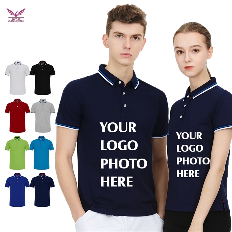 

Kustom Kaus Wanita Musim Panas Kerah Pria DIY Foto Polo Merek Perusahaan Pakaian Kerja 220613, Gray