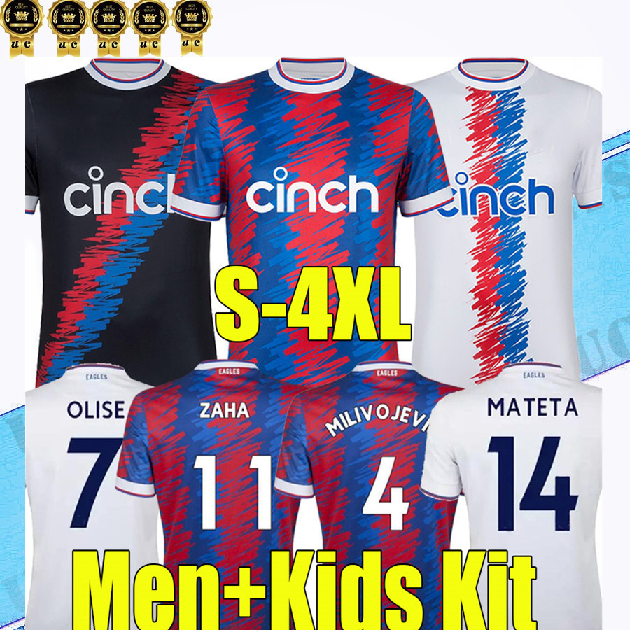 

XXXL 4XL 22/23 EAGLES Palace MILIVOJEVIC ZAHA Soccer Jerseys 2022 2023 BENTEKE SCHLUPP MATETA J.AYEW GALLAGHER Short Sleeve Football Shirt, 22-23 home