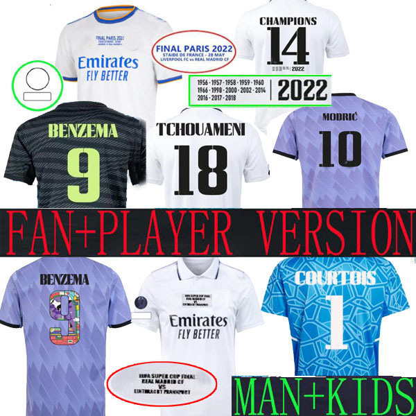 

2023 BENZEMA Real Madrids Finals soccer jerseys super cup HELSINKI special 22 23 football shirt player third AWAY MODRIC camiseta kids 2022 VINI JR TCHOUAMENI, 21 22 final fan version