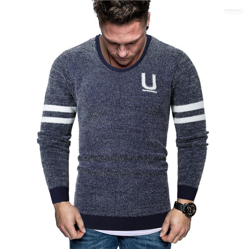 

MarKyi 2022 Fashion Winter Sweater Men Long Sleeve Brand Printed Mens Christmas Pullover Male Men's Sweaters Time22, Navy blue