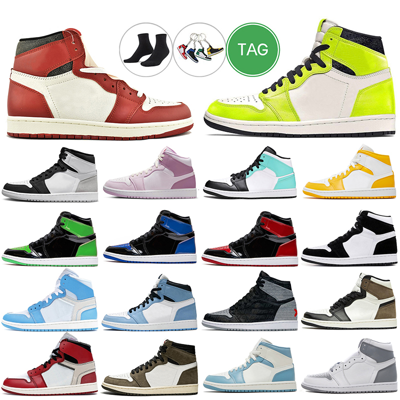 

Wholesale Basketball Shoes Jorda 1 2022 Chicago Reimagined Jorden 1s Visionaire University Blue Rebellionaire Banned Dark Mocha Jorden1s Trainers Twist Sneakers, B11 mid university blue 36-46