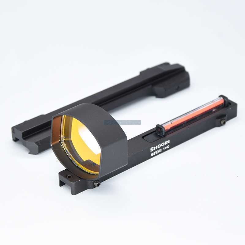 

Shooin Optics Hunting Scope SFD 1x Optics Fiber Lightweight Rib Red Dot Sight With 20mm Rail Extension M5167