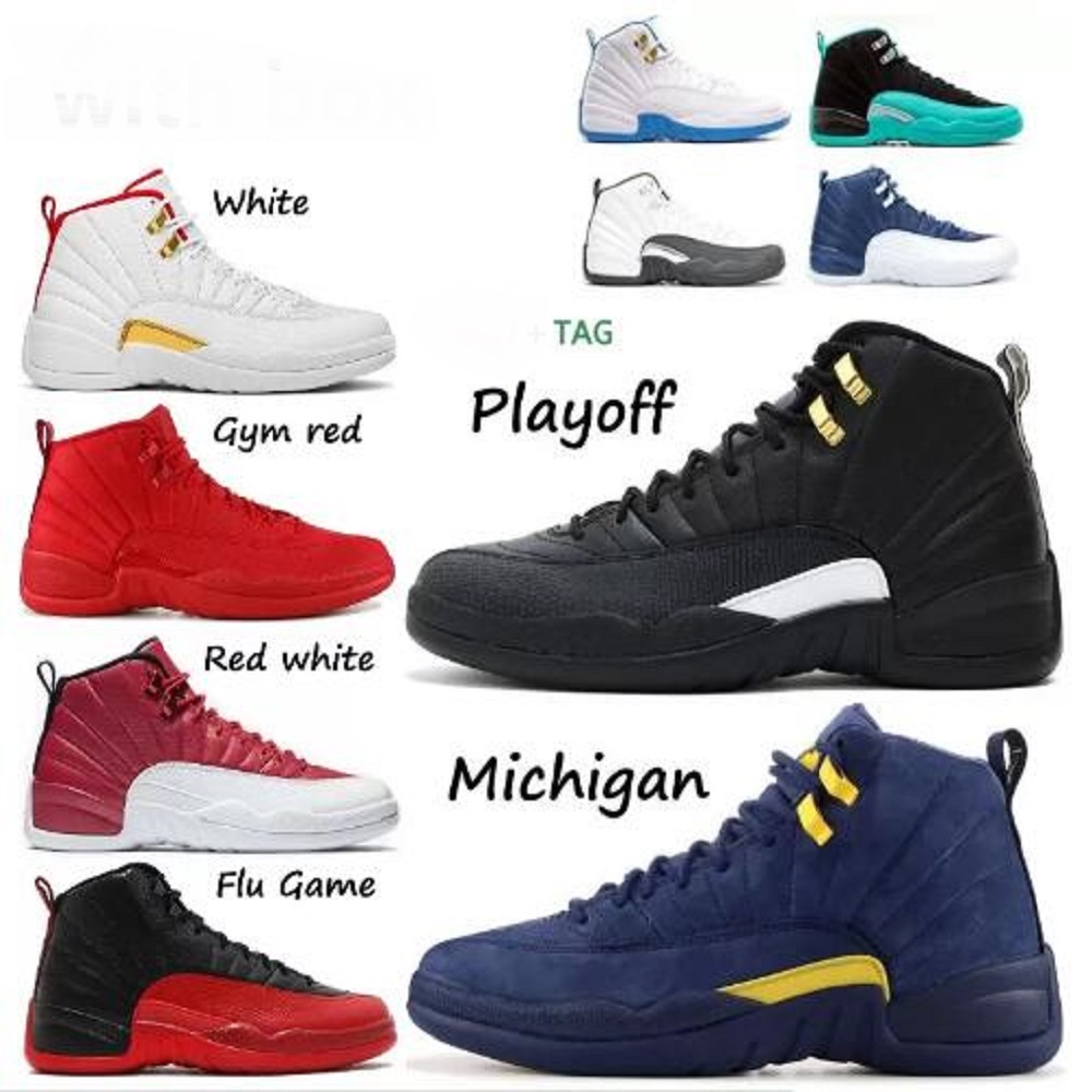 

university blue 12s 12 mens Basketball Shoes utility twist obsidian Black Dark Concord reverse flu game royal blue wings CNY men sneakers, # 1